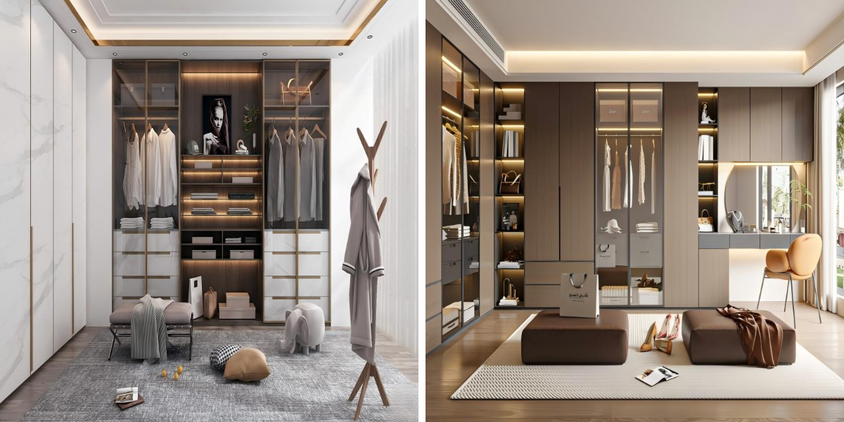 Maßgefertigter begehbarer Kleiderschrank Maßgefertigter begehbarer Kleiderschrank