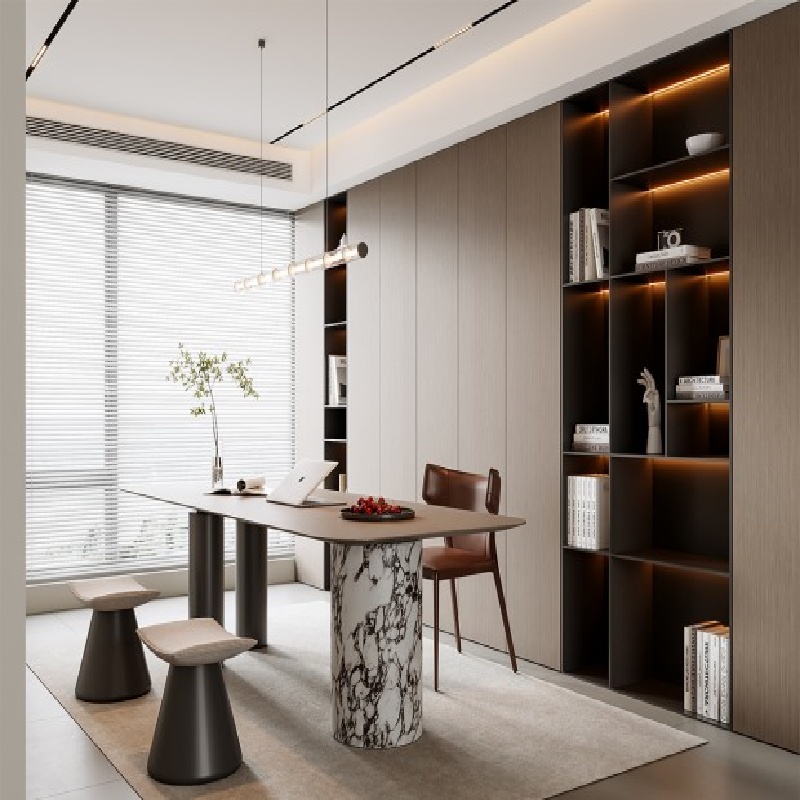 Conjunto de muebles para sala de estudio hechos a medida