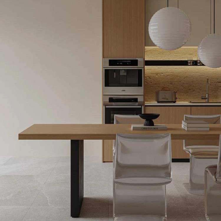 लकड़ी की रसोई इकाई