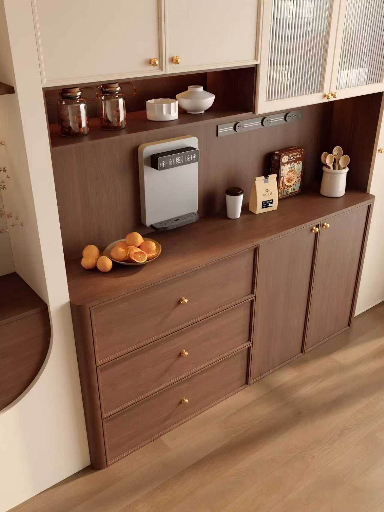 Armário de buffet em vidro