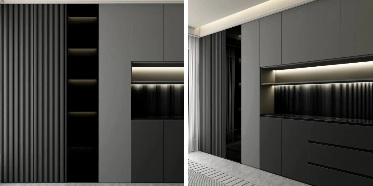 custom modern matte grey wardrobe custom modern matte grey wardrobe