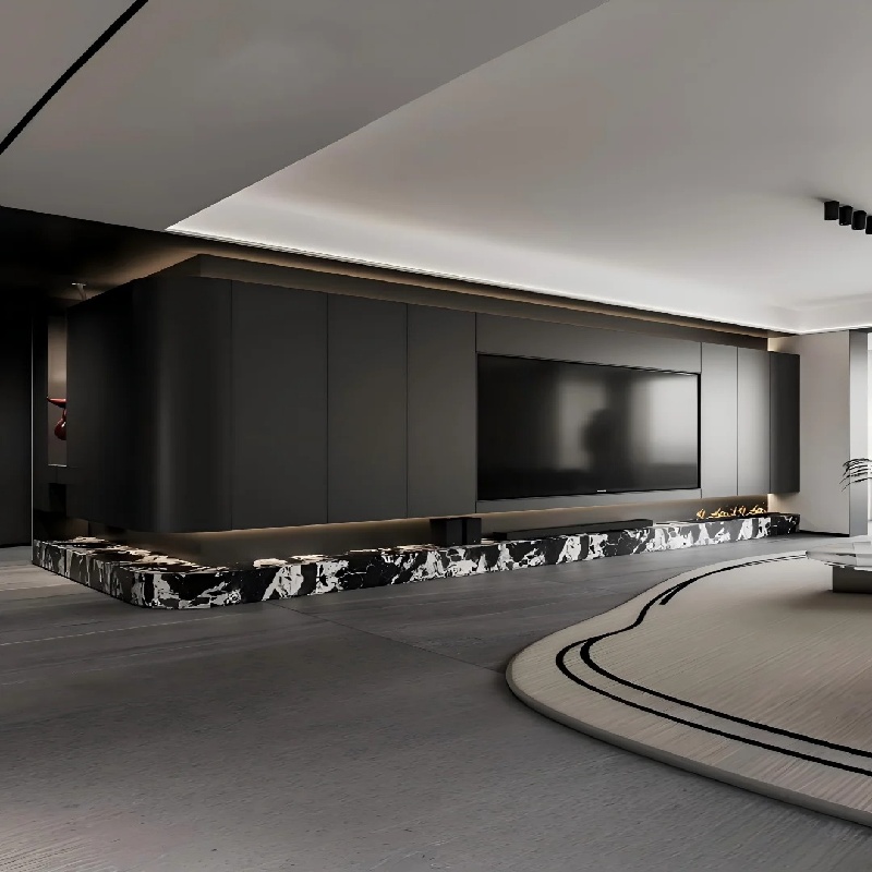 Design de sala de estar de alto padrão