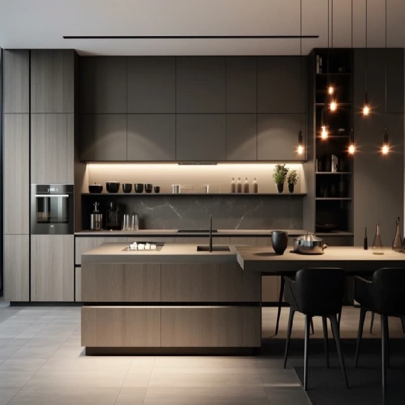 उच्च गुणवत्ता वाले लकड़ी के रसोई कैबिनेट