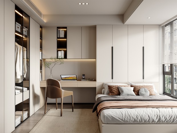 Roupeiro branco com gavetas