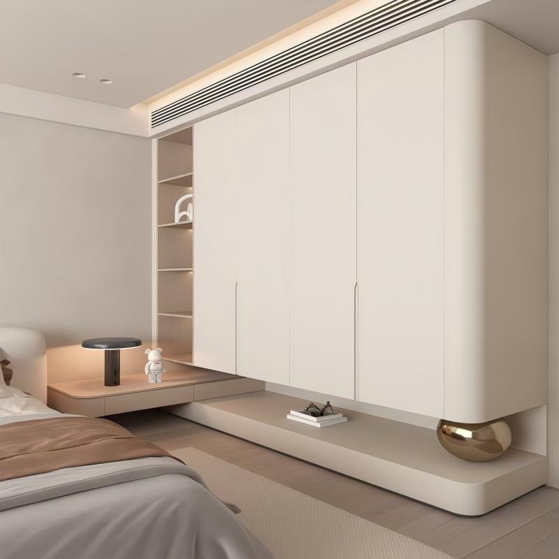 Armario y cajones blancos