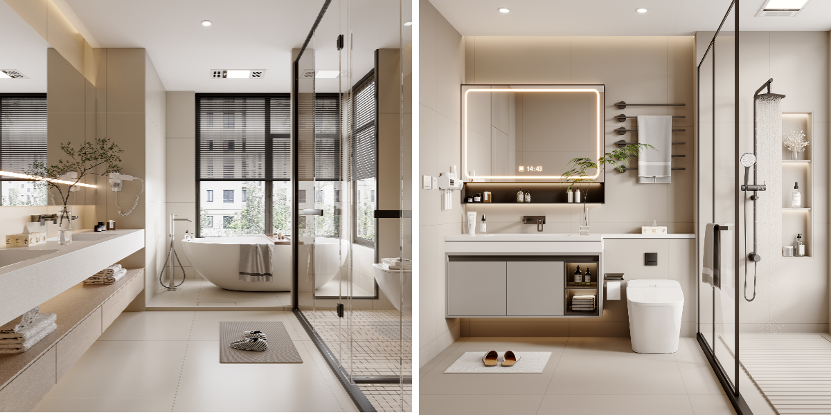 Unità di stoccaggio per design di bagno di lusso Unità di stoccaggio per design di bagno di lusso
