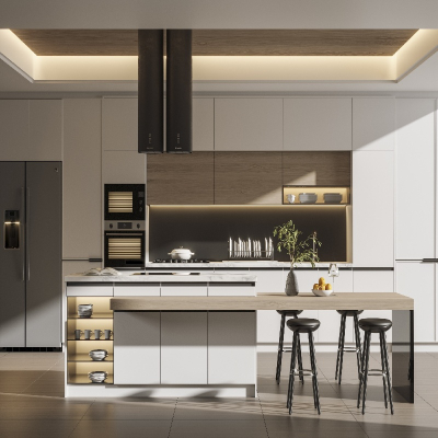 Lemari Dapur Abu-abu Modern