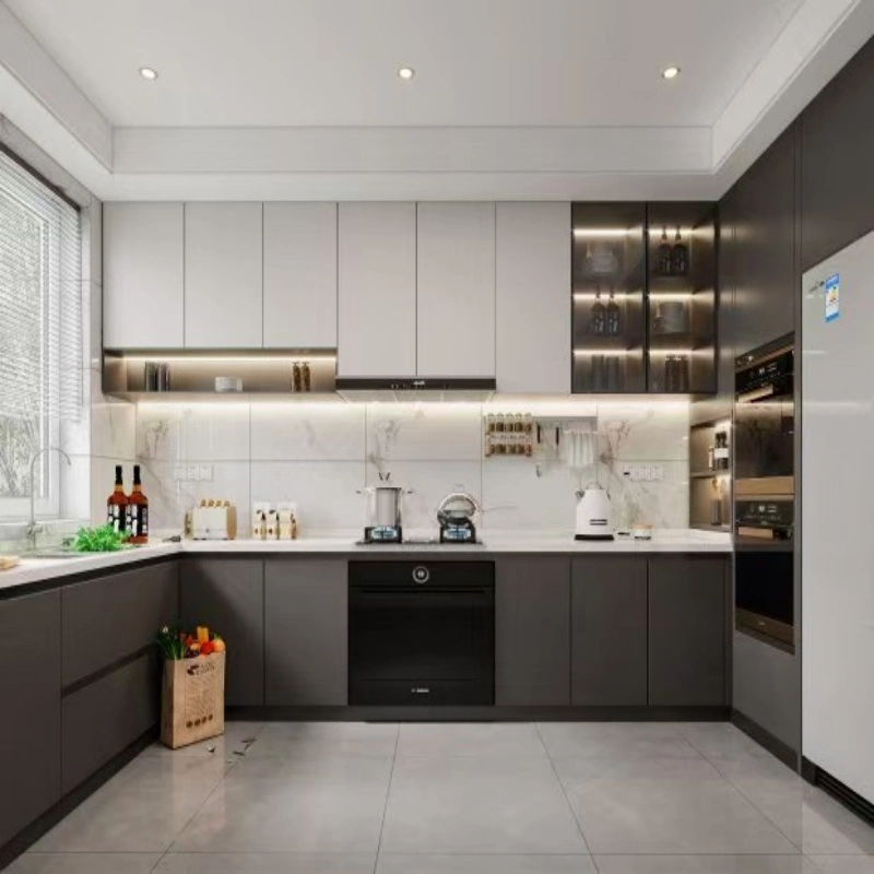 Beige And Black Kitchen Cabinets