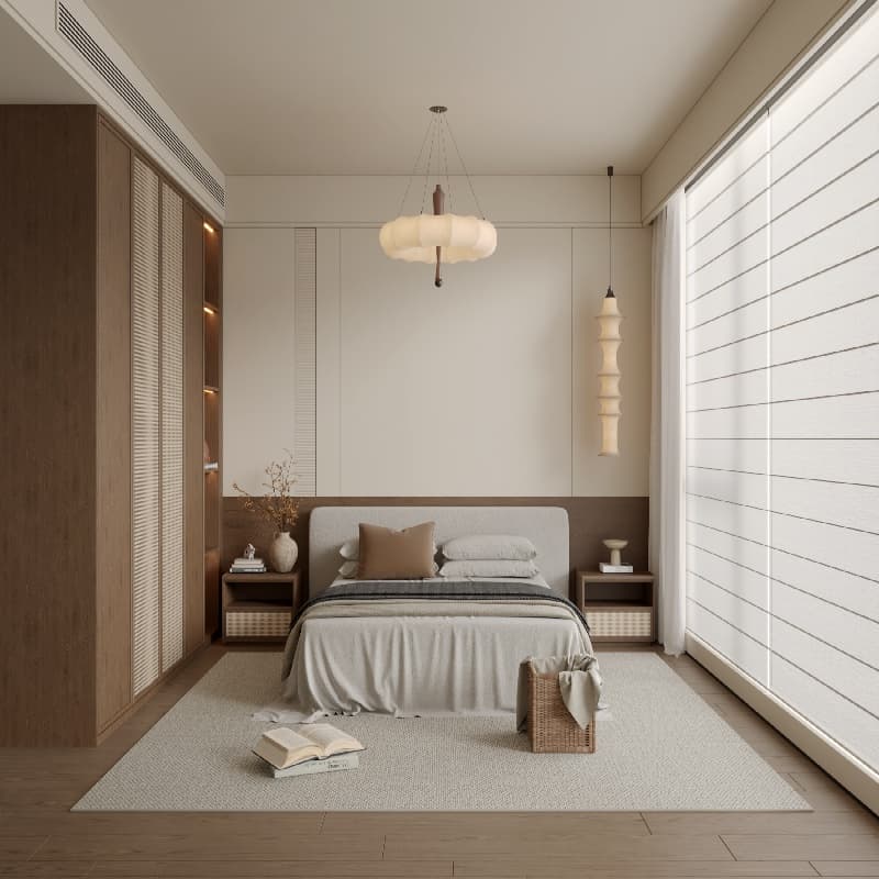 Wabi-Sabi Schlafzimmerdesign