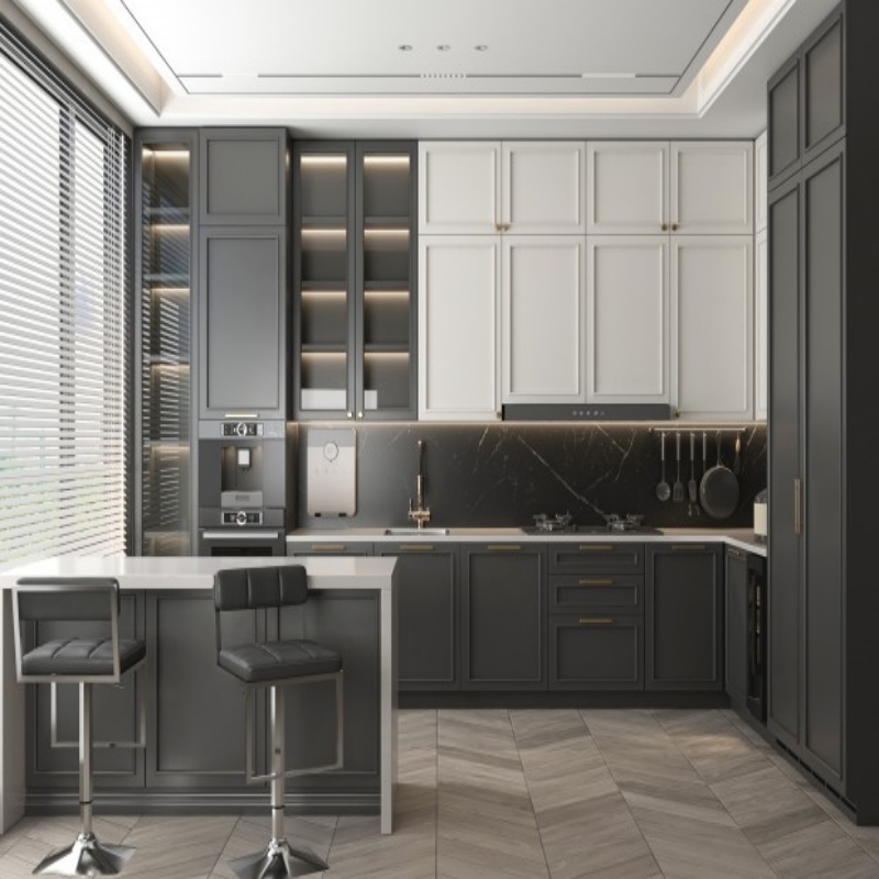 Cozinhas com bancadas pretas