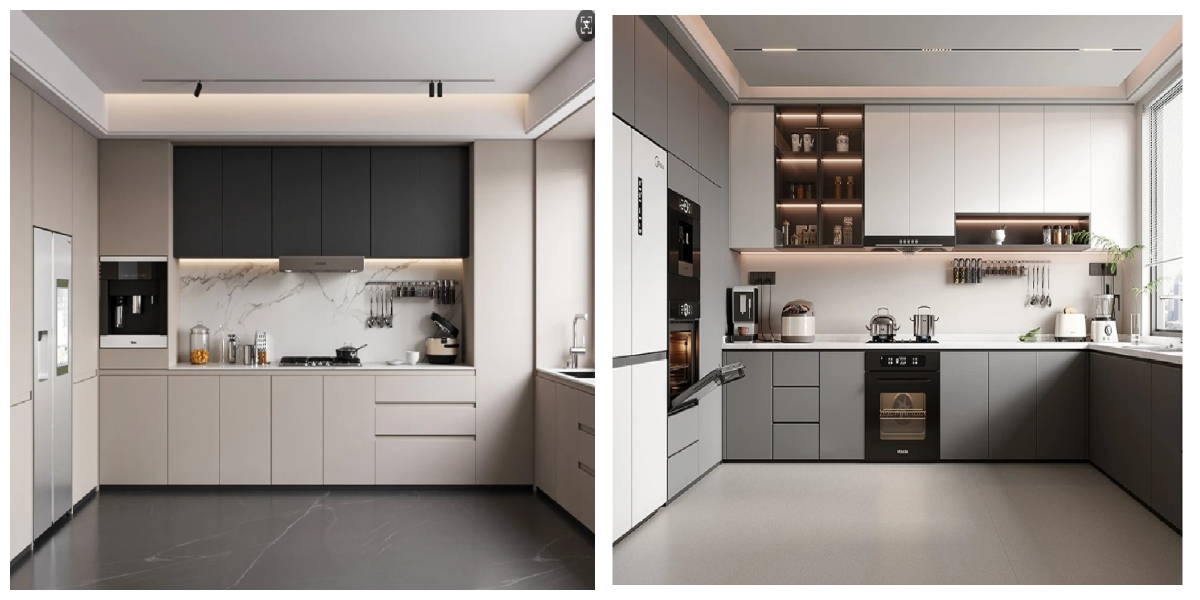 Appendere i pensili superiori della cucina