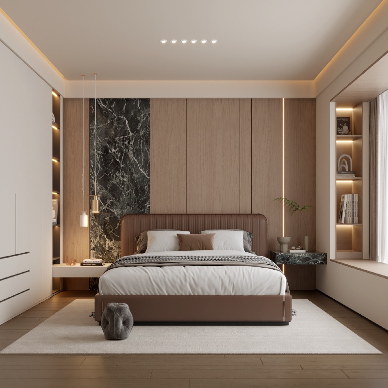 Chambre de couleur neutre