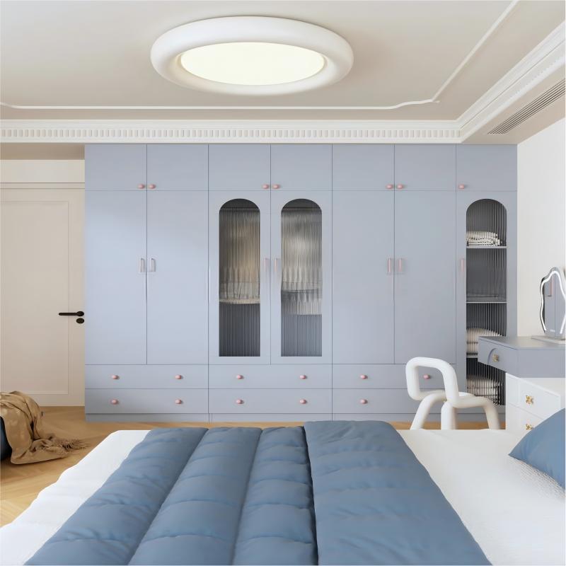 Sleek Blue Bedroom Wardrobe