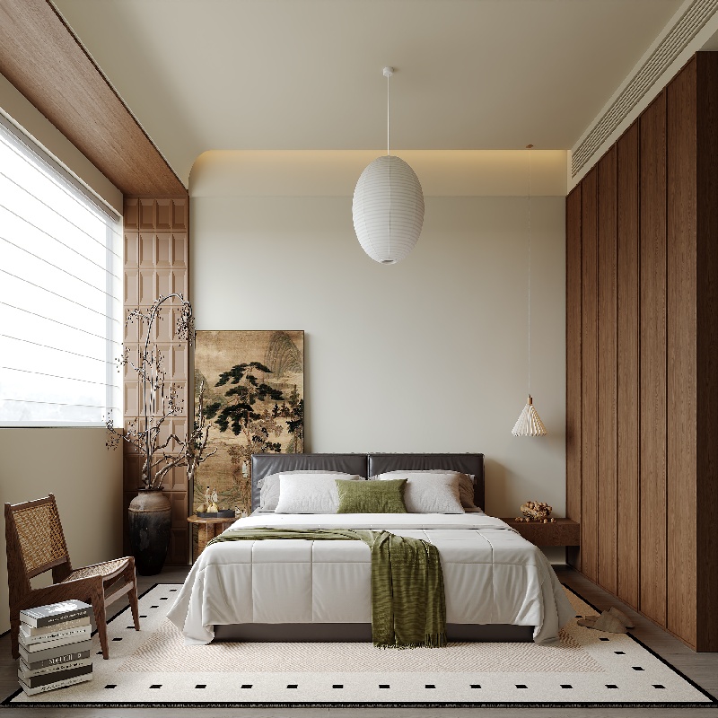 Chambre de couleur neutre