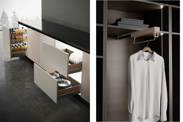 गहरा नीला रसोईघर