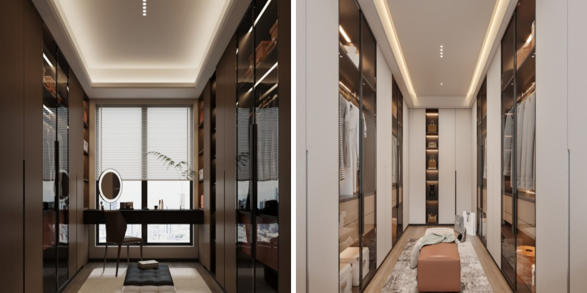 Maßgeschneiderter begehbarer Kleiderschrank Maßgeschneiderter begehbarer Kleiderschrank