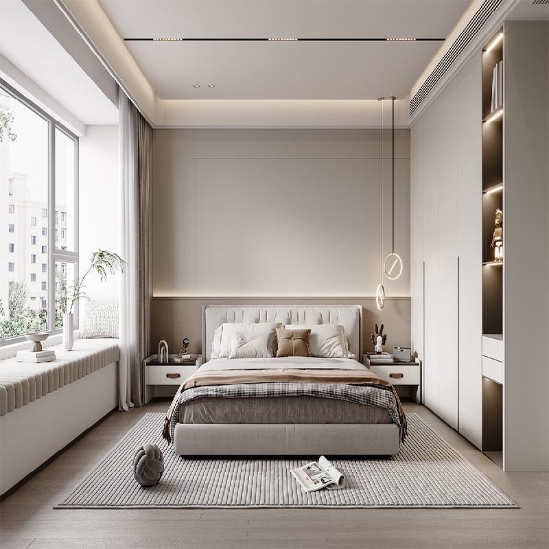 Chambre de couleur neutre