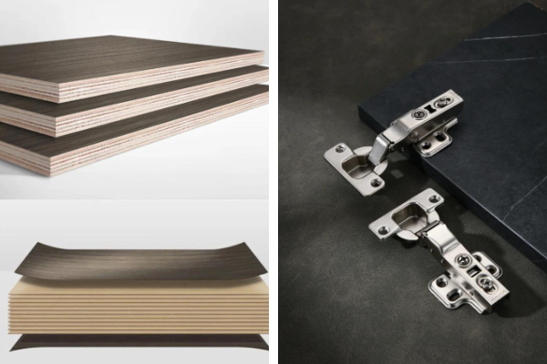 E0-grade eco-friendly wood-grain substrate and high-end hardware integration for modern flat-panel kitchen cabinets, technical quality display. E0-grade eco-friendly wood-grain substrate and high-end hardware integration for modern flat-panel kitchen cabinets, technical quality display.