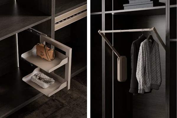 خزائن ملابس منزلقة مُجهزة