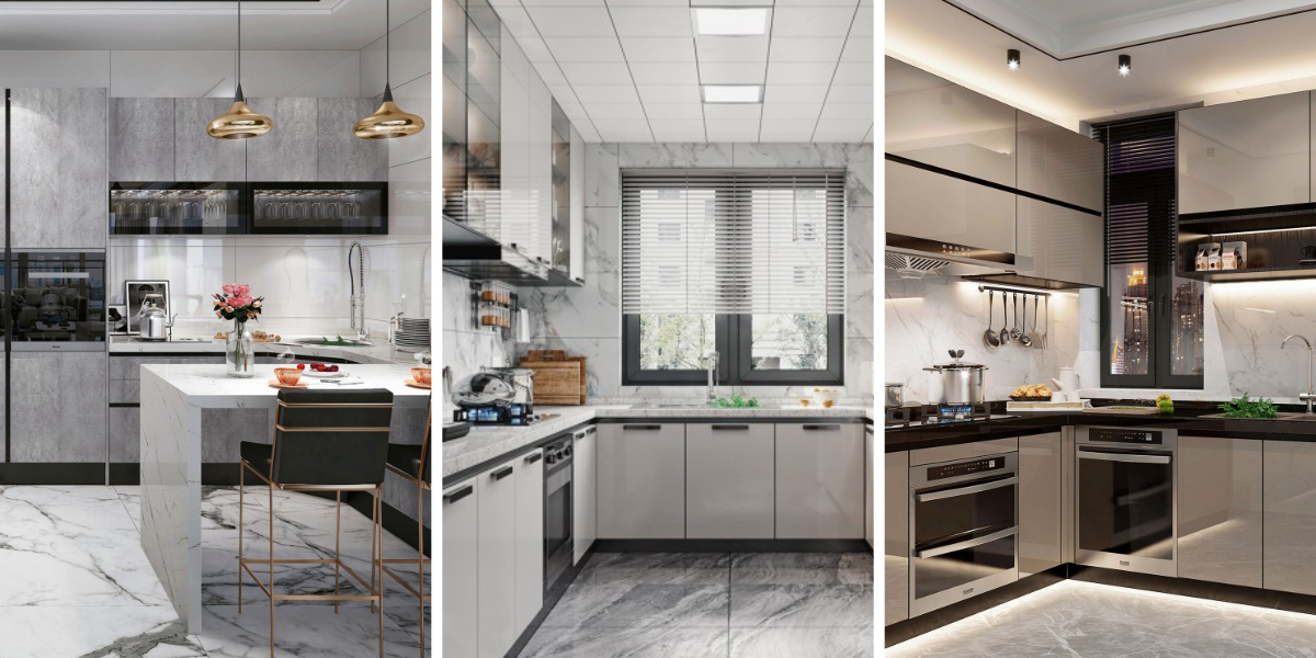 U-Shaped Kitchen Cabinets