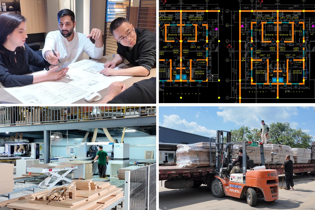 Professional whole-house customization manufacturing process and global export logistics services