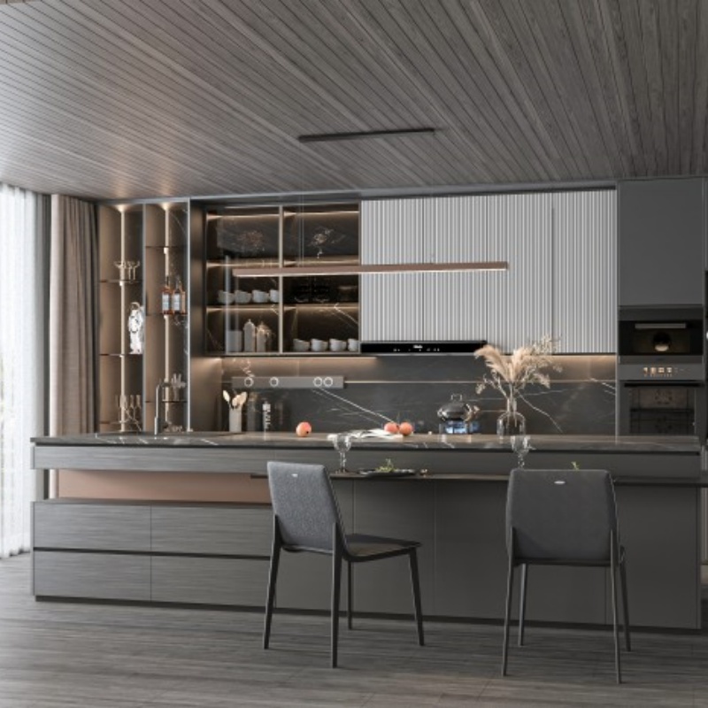 Portas de cozinha pretas