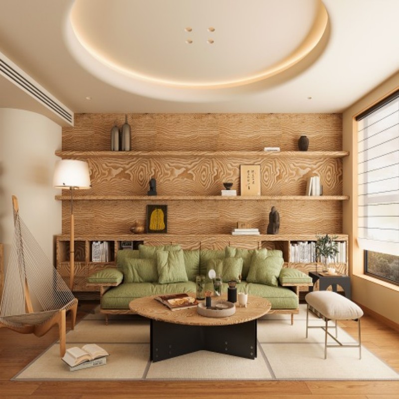 Armoire de salon chaleureuse