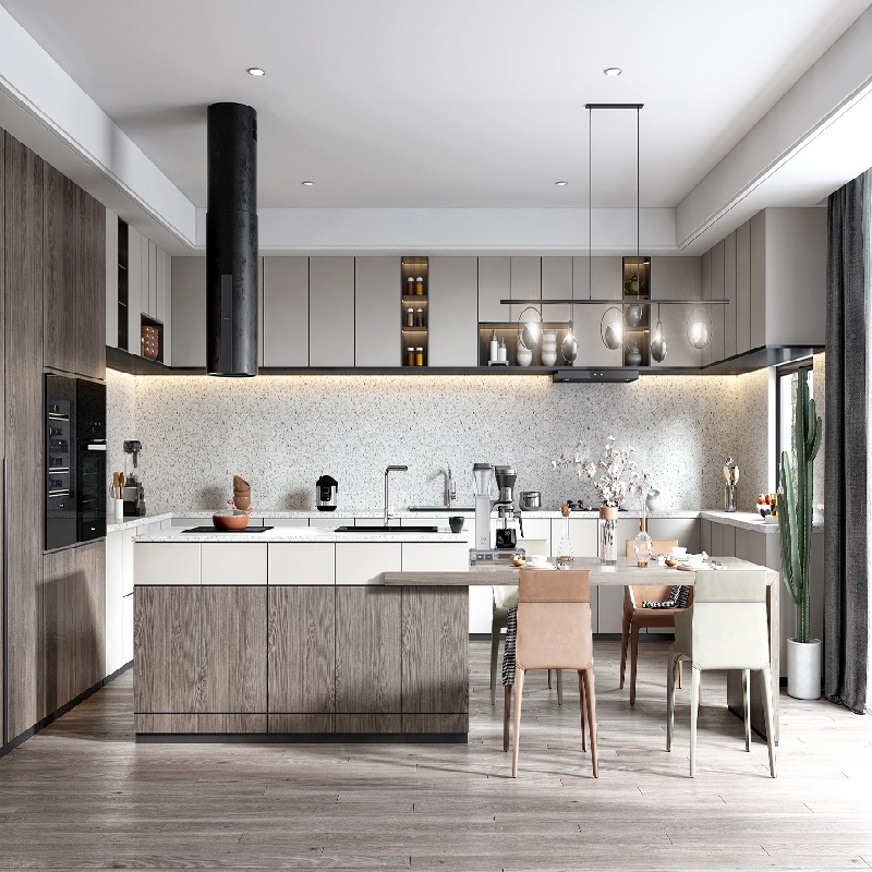 خزائن مطبخ عصرية مفتوحة التصميم