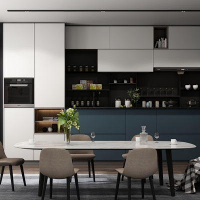 Weiße Shaker-Schranktüren