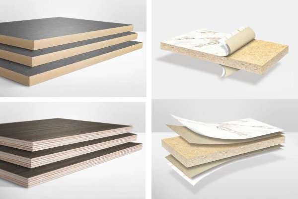 Armoires de cuisine rouges modernes