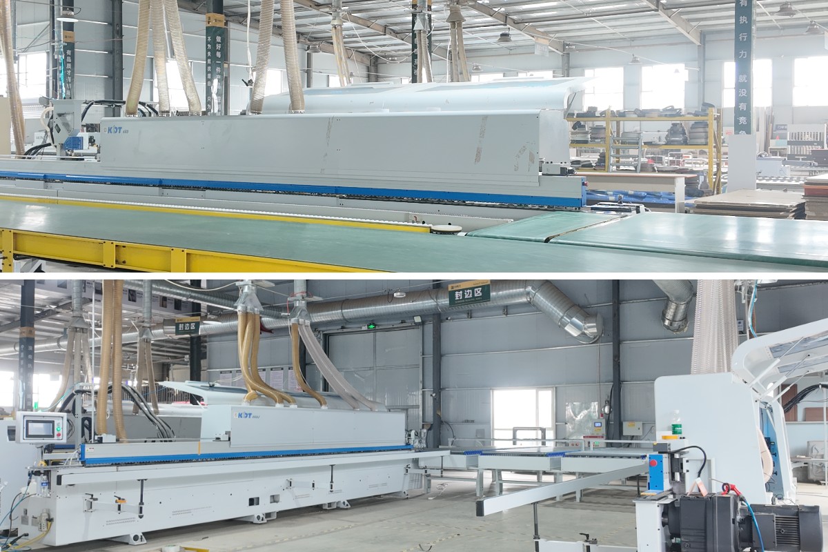 Präzisions-CNC-Holzverarbeitungsbereich in der Fabrik für maßgefertigte Möbel