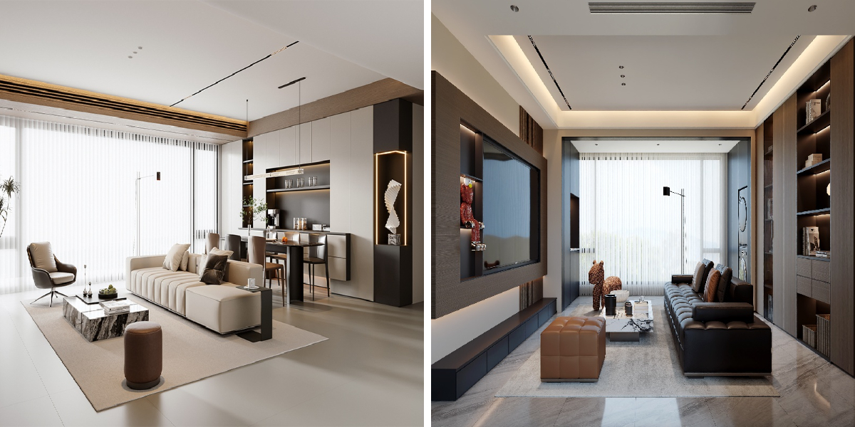 Luxuriöses Wohnzimmerdesign