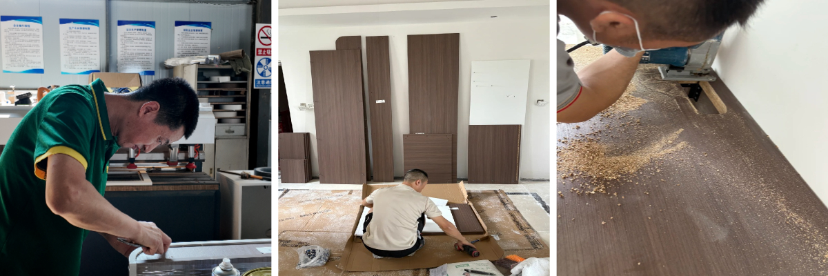 خزائن مطبخ عصرية ذات تصميم مفتوح