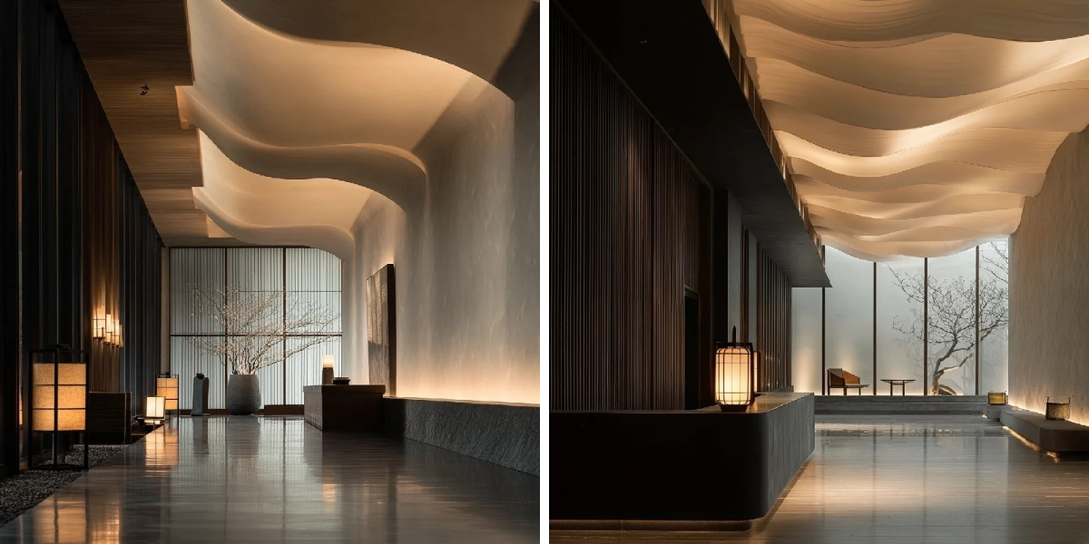 Design degli interni di grandi hotel