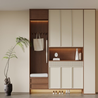 Armário para sapatos branco brilhante