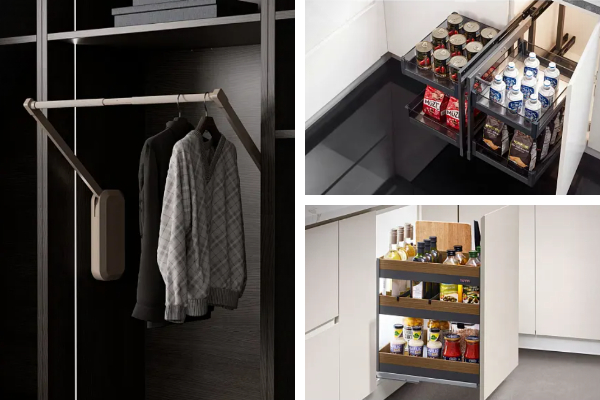 Armários de cozinha modernos pretos