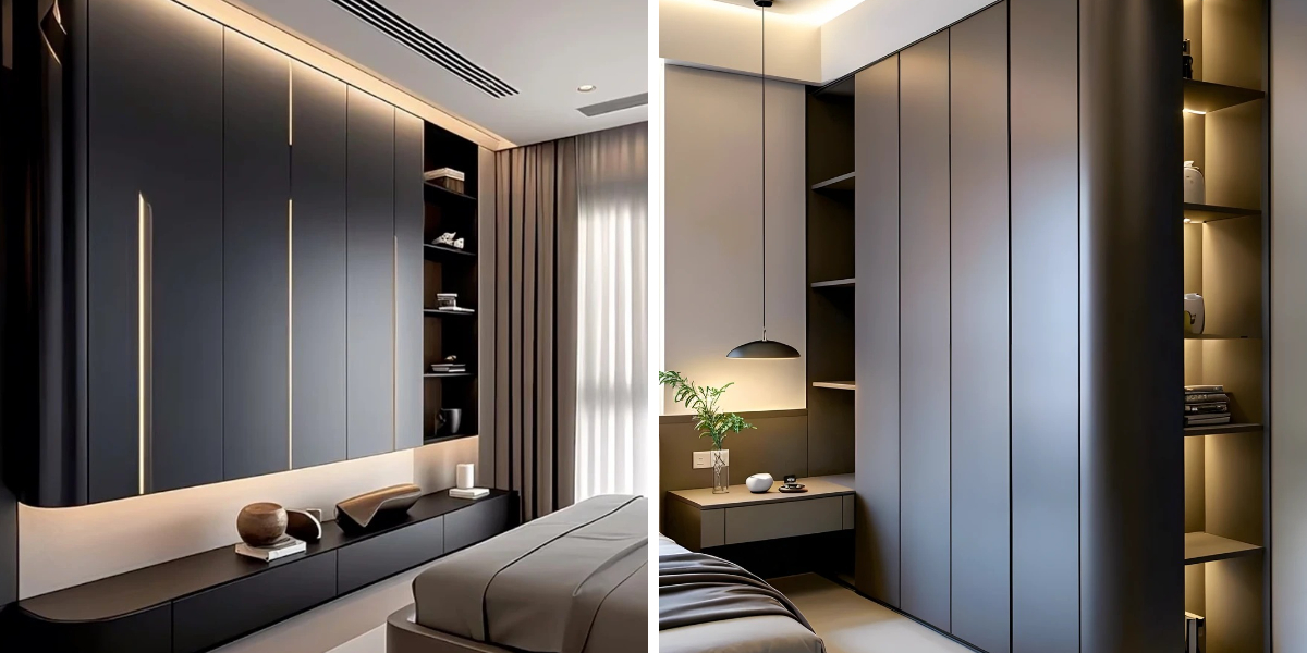 Stockage d'armoire noire minimaliste personnalisé pour des projets résidentiels haut de gamme