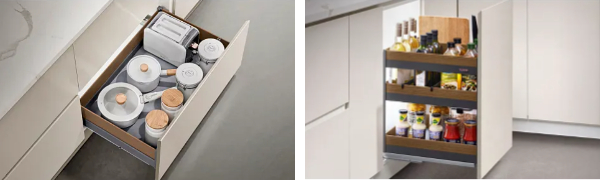 Éléments de cuisine bleus