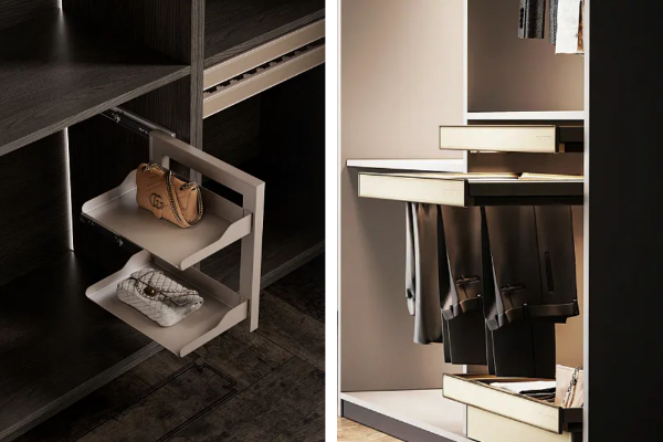 We grasp your desire for an ideal wardrobe that blends style with long-lasting durability. Among the numerous board materials and grades on the market, we only pick those that stand out in strength, moisture resistance, and environmental friendliness within their respective categories. Our standards involve using 18mm and 21mm thick boards, and we make sure all materials surpass HMR and E1 grades—this guarantees the long-term quality of your wardrobe.