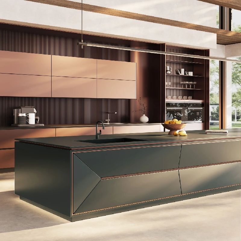 जली हुई नारंगी रसोई