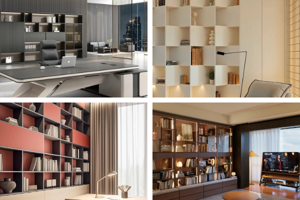 Minimalistischer maßgeschneiderter Bücherregal moderner Büroaufbewahrungsschrank Minimalistischer maßgeschneiderter Bücherregal moderner Büroaufbewahrungsschrank