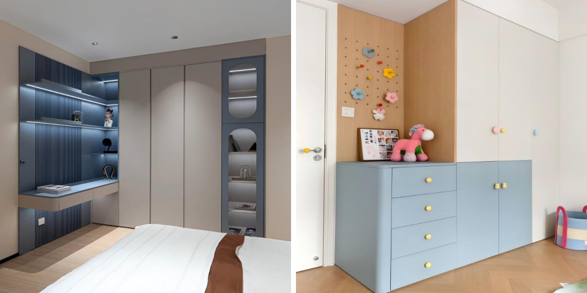 Modern Blue Storage Wardrobe