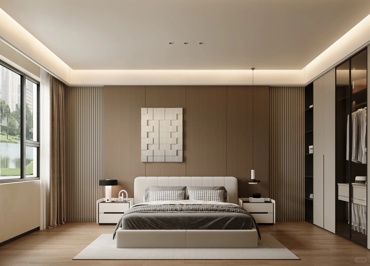 High-end bedroom cabinetry design for modern residential projects and luxury villas