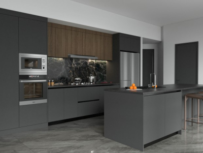 आधुनिक फ्रेमलेस किचन कैबिनेट