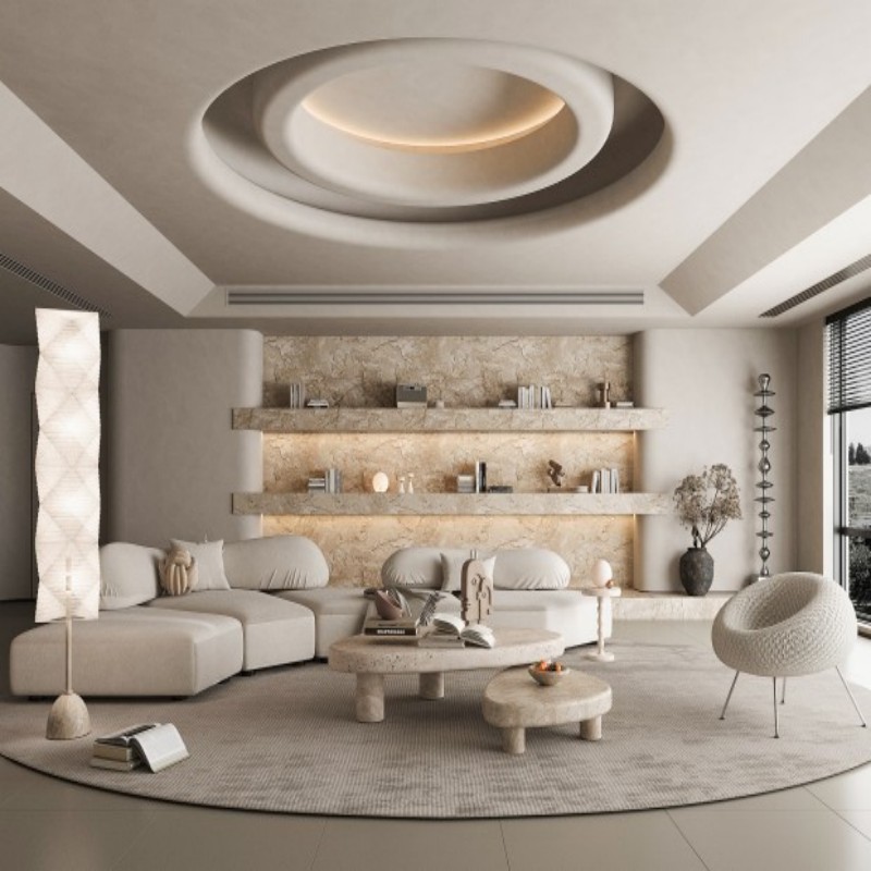 Kabinet Ruang Tamu Marmer