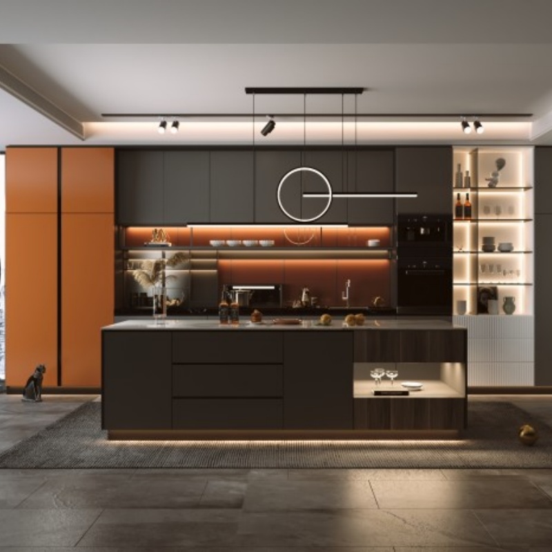 Portas de cozinha pretas