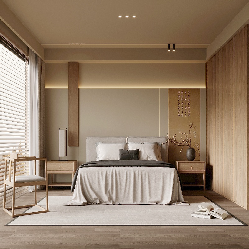 Conception de chambre à coucher avec petit espace