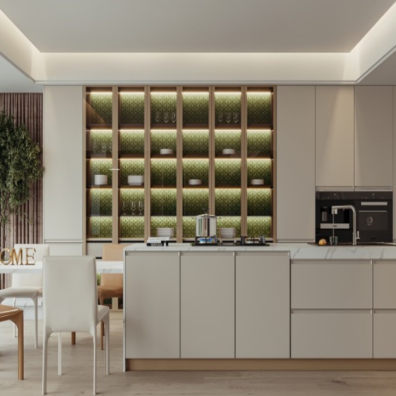 Белые окрашенные шкафы