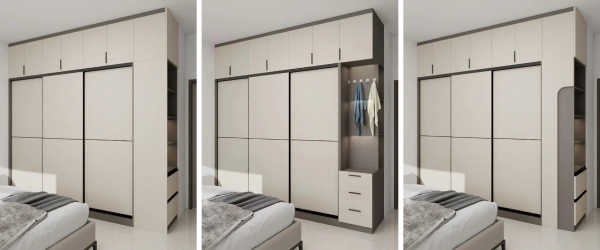 خزائن ملابس منزلقة مُجهزة