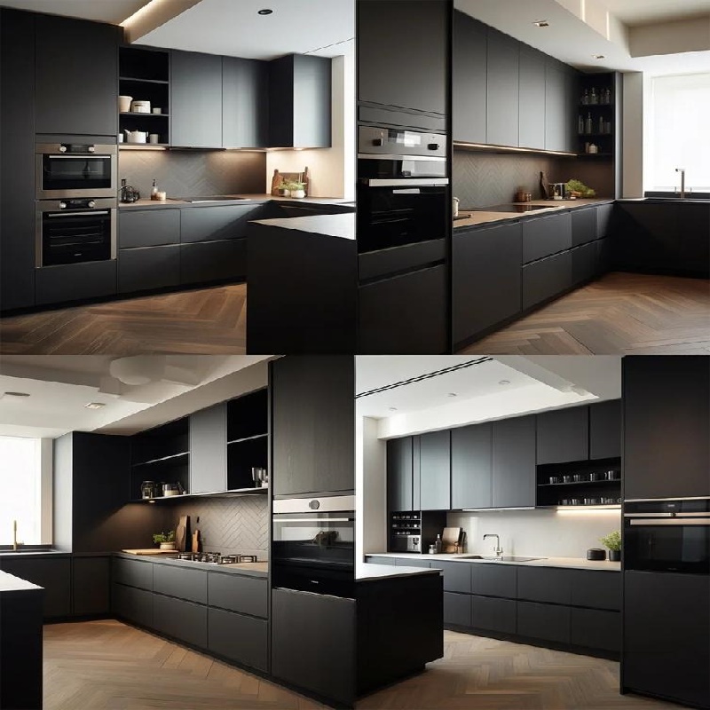 Black RTA Kitchen Cabinets